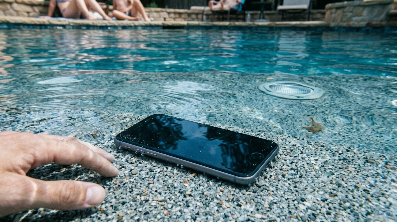 Telefon nereaguje po pádu do vody — první pomoc do 24 hodin